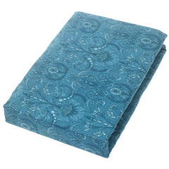 Double Bed Sheet Satin Turquoise 96X102" Rotary Printing