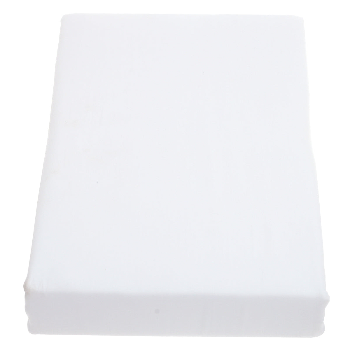 Double Bed Sheet Satin White 96X102" Dyed