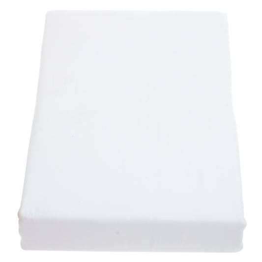 Double Bed Sheet Satin White 96X102" Dyed