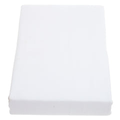 Double Bed Sheet Satin White 96X102" Dyed