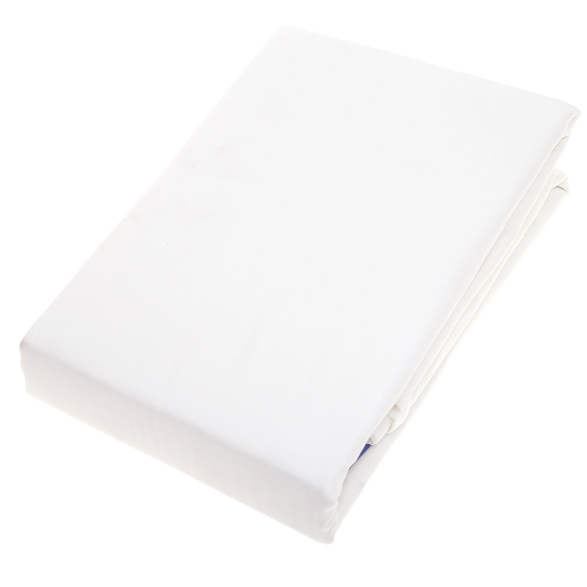 Double Bed Sheet Satin White 96X102" Dyed