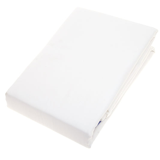 Double Bed Sheet Satin White 96X102" Dyed