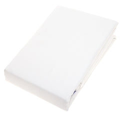 Double Bed Sheet Satin White 96X102" Dyed