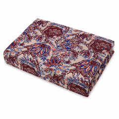 Earth Red Bridal Bedding Set of 6 Pcs | Traditional Printed Wedding Bed Set
