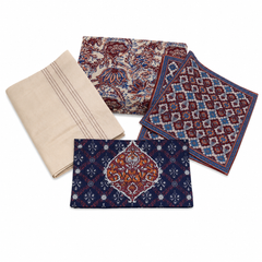 Earth Red Bridal Bedding Set of 6 Pcs | Traditional Printed Wedding Bed Set