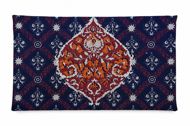 Earth Red Bridal Bedding Set of 6 Pcs | Traditional Printed Wedding Bed Set