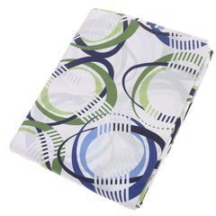 Brown & Blue Circle Double Bed Sheet 90x100"