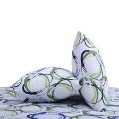 Brown & Blue Circle Double Bed Sheet 90x100"