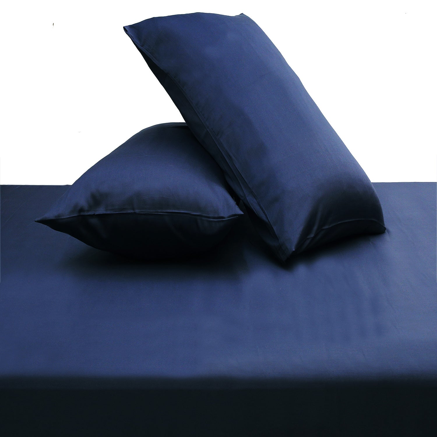 Navy Blue Dyed Double Bed Sheet – 96 x 102 Inches | Premium Soft Fabric, Colorfast & Elegant Finish - Habitt