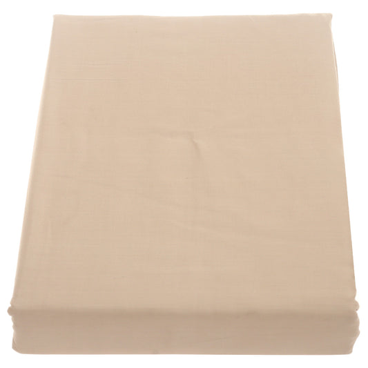 Beige Dyed Double Bed Sheet – 96x102" | Percale Cotton