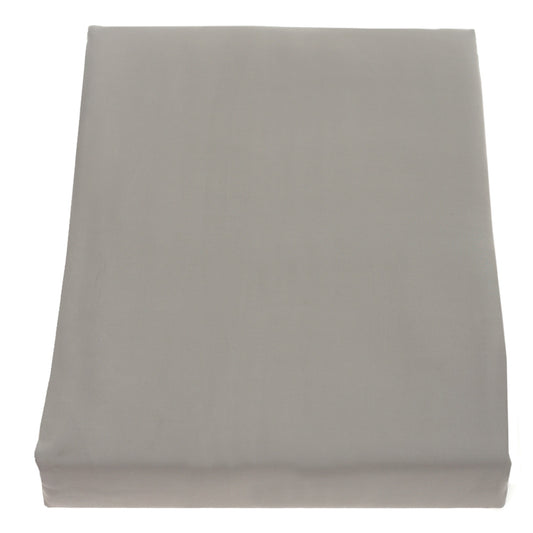 Light Grey Satin Dyed Double Bed Sheet – 96x102" | Smooth Satin Finish