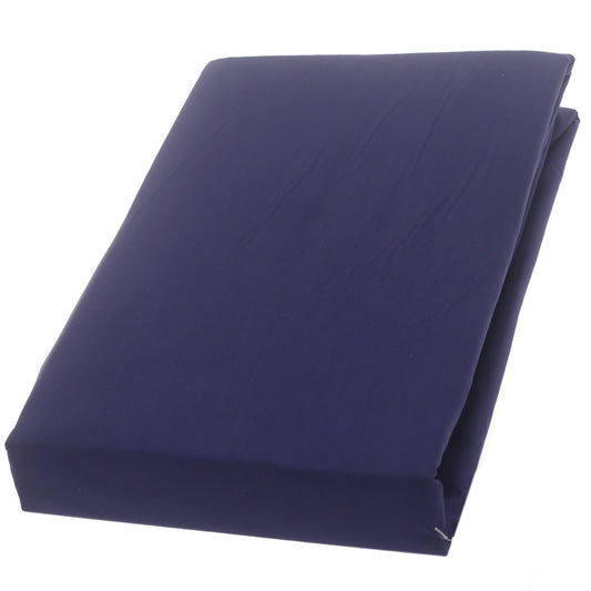 Navy Blue Dyed Double Bed Sheet – 96x102" | Percale Cotton
