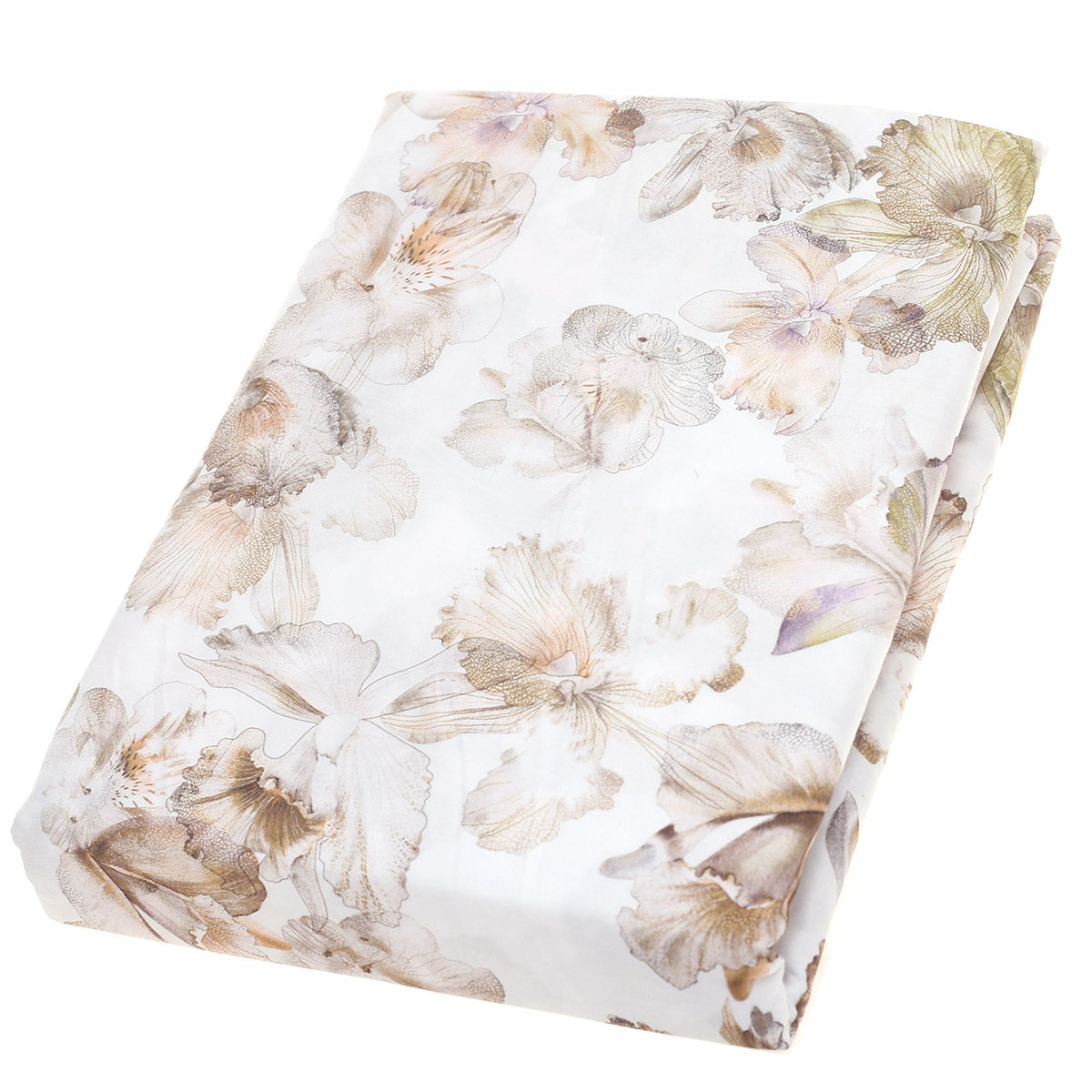 Neutral Florals Double Bed Sheet – 96x102" | Satin Finish