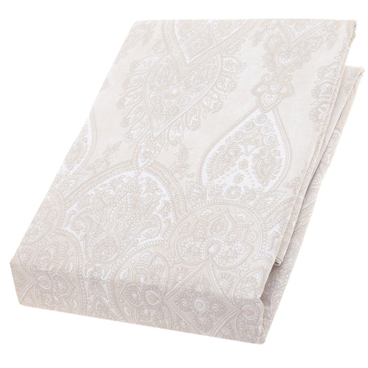 Self Beige Double Bed Sheet – 96x102" | Percale Cotton