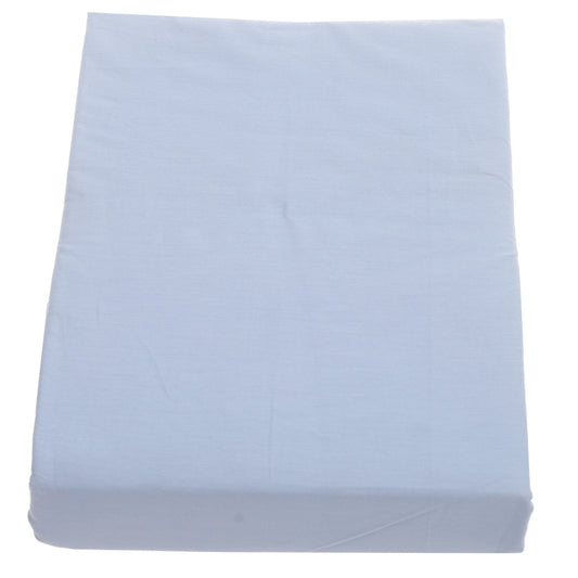 Sky Blue Double Fitted Sheet – 72x78" | Percale Cotton