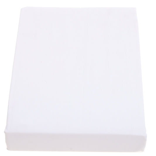 White Double Fitted Sheet – 72x78" | Percale Cotton