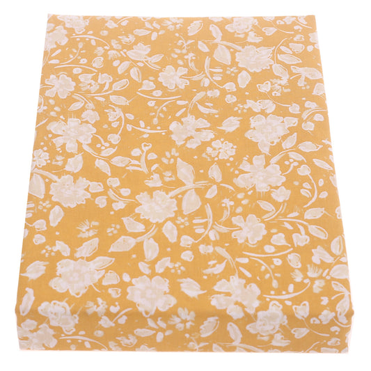 Yellow Flora Single Bed Sheet 68x96" Cotton