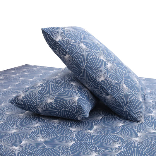 Botanical Design Double Bed Sheet – 90x100 Inches with 2 Pillow Covers