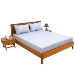 Blue Chintz Double Bed Sheet – 96x102"