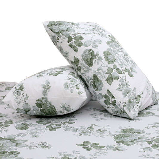 Green Textures Double Bed Sheet 96x102"