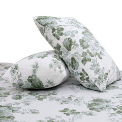 Green Textures Double Bed Sheet 96x102"