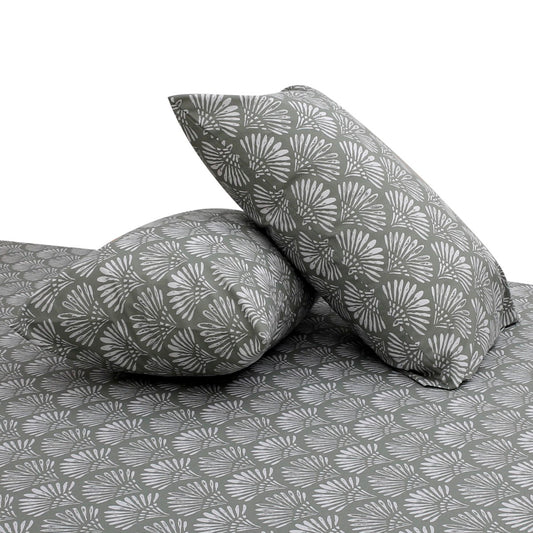 Grey Textures Double Bed Sheet – 96x102"
