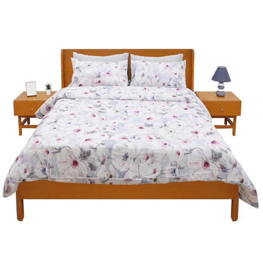 Multi Florals Double Bedding Set – 6 Pieces
