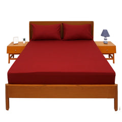 Red Dyed Double Bed Sheet – 96x102"