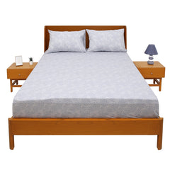 White Chintz Double Bed Sheet – 96x102"