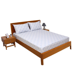 White Chintz Double Bed Sheet – 96x102"