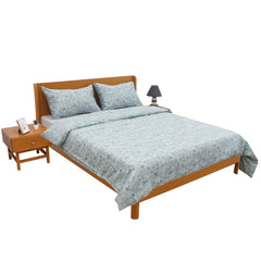 Aqua Haze Double Quilt Cover 90x96" – Rotary Printing Satin