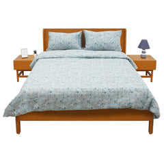 Aqua Haze Double Quilt Cover 90x96" – Rotary Printing Satin