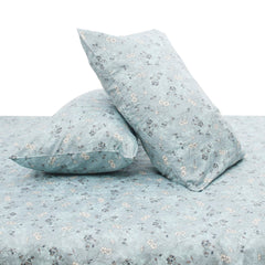 Aqua Haze Double Quilt Cover 90x96" – Rotary Printing Satin
