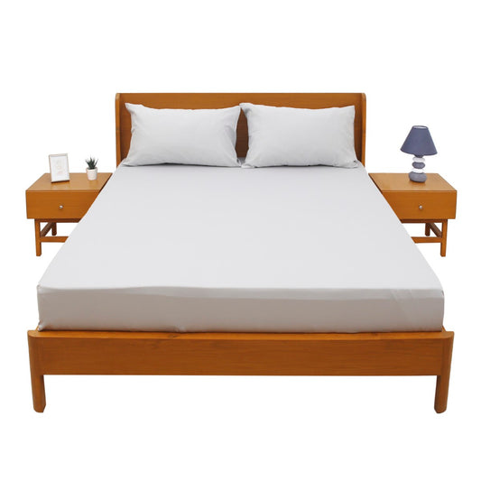 Grey Dyed Double Bed Sheet 96x102" – Dyed Percale