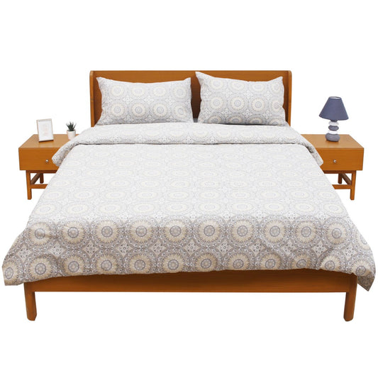 Grey Circles Double Quilt Cover 90x96" – Rotary Printing Percale
