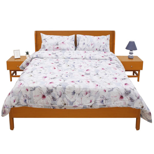 Multi Florals Double Quilt Cover 90x96" – Rotary Printing Satin