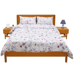 Multi Florals Double Quilt Cover 90x96" – Rotary Printing Satin