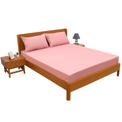 T-Pink Dyed Double Bed Sheet 96x102" – Dyed Percale
