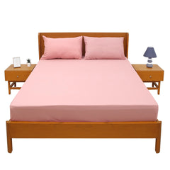 T-Pink Dyed Double Bed Sheet 96x102" – Dyed Percale