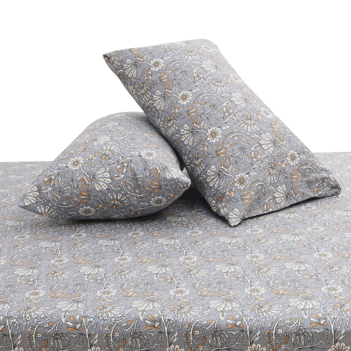 Block Floral Double Bed Sheet 96x102" – Rotary Printing Percale