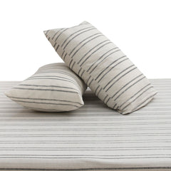 Grey Linear Double Bed Sheet 96x102" – Rotary Printing Percale