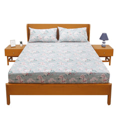 Multi Florals Double Bed Sheet 96x102" – Rotary Printing Percale