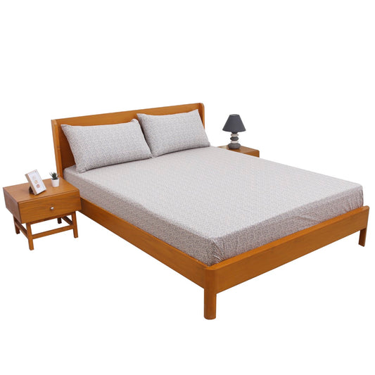 Floral Jaal Double Bed Sheet with Pillow Covers – 96x102 Inches
