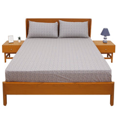 Floral Jaal Double Bed Sheet with Pillow Covers – 96x102 Inches