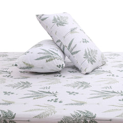 Green Textures Double Bed Sheet with Pillow Covers – 96x102 Inches