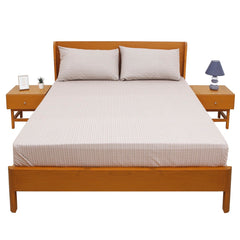 Linea Textures Double Bed Sheet with Pillow Covers – 96x102 Inches