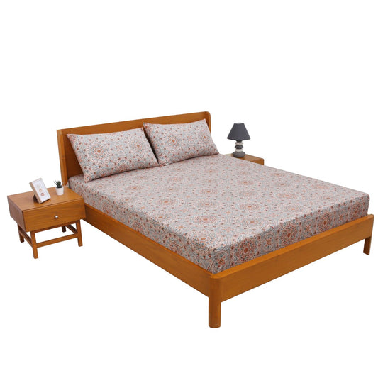 Multi Mandala Double Bed Sheet with Pillow Covers – 96x102 Inches