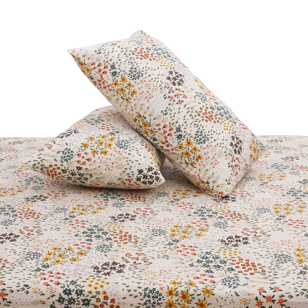 Multi Textures Double Bed Sheet with Pillow Covers – 96x102 Inches