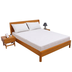Neutral Beige Double Bed Sheet with Pillow Covers – 96x102 Inches