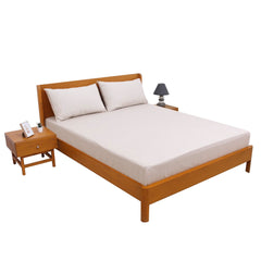 Neutral Lines Double Bed Sheet with Pillow Covers – 96x102 Inches